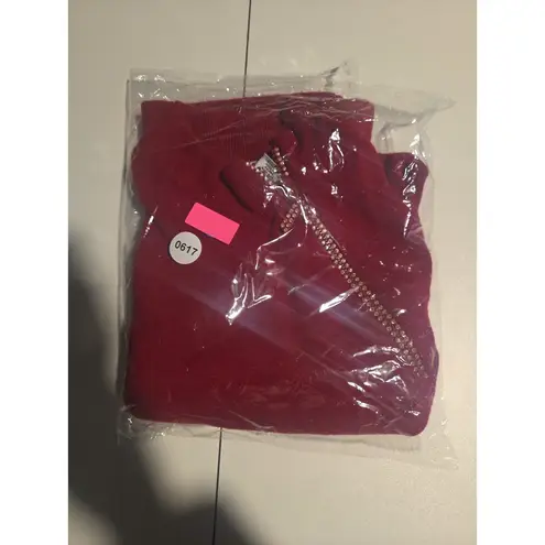 kim rogers Petite Red Mock Neck Sweater, Women's PXL V-Neck, Rhinestone Zipper