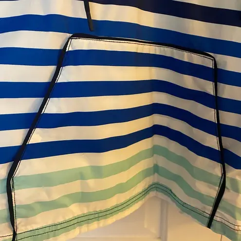 Hunter for Target Blue Stripe Half Zip Pullover with Hood, Size Extra Largre