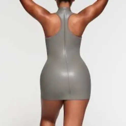 SKIMS NWT Rubberized Scuba Swim Mock Neck Dress Size Small