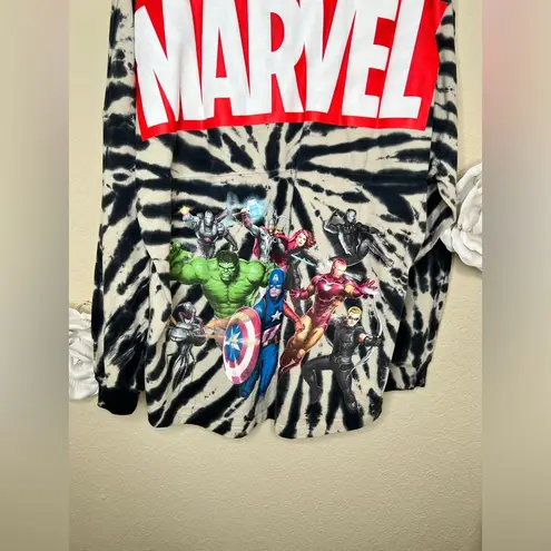 Marvel NTM: Disney Parks Black & White Tie Dye Spirit Jersey w/ Characters Sz M
