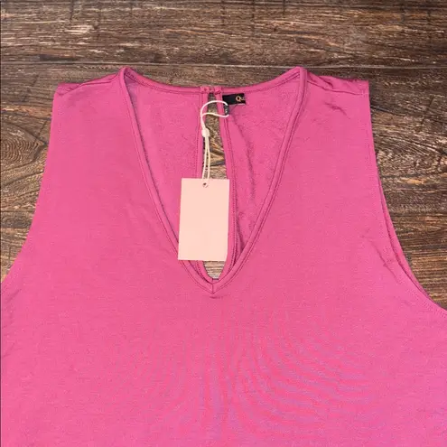 Quince French Terry Modal Jumpsuit Rose Pink Wide Leg Size XL NWT