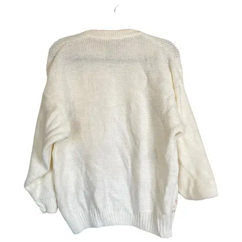 Vintage Mizaro Sara Cardigan Cottagecore Grannycore Doll Feminine Floral Sweater Pink Size M