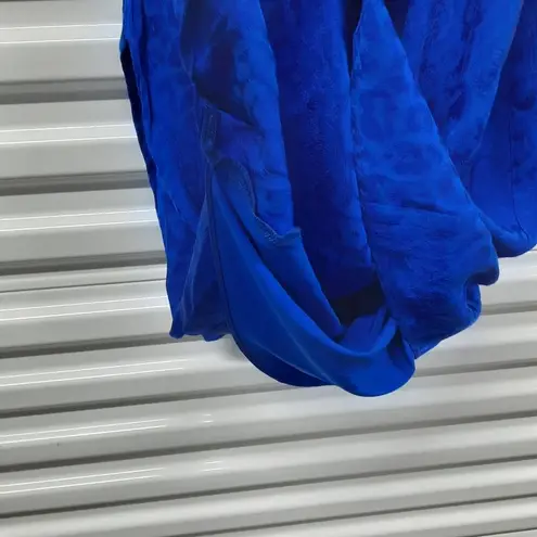Cushnie Womens Dress Size 10 Blue Faux Wrap V