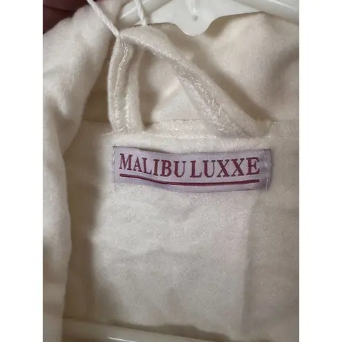 Malibu Luxxe Women's Cover Up Robe White Pink ONE SIZE Bamboo NWT Bridesmaid