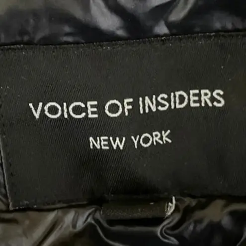 Voice of Insiders Aviator Black Detachable Hoodie Down Puffer Coat Jacket Sz M/L Size M