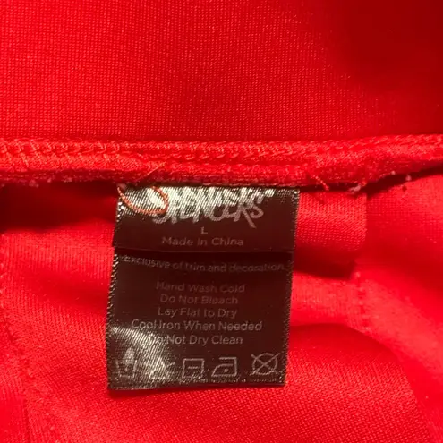 EUC Spencer’s Red and Black B**** Pleated Cheer Skirt size large