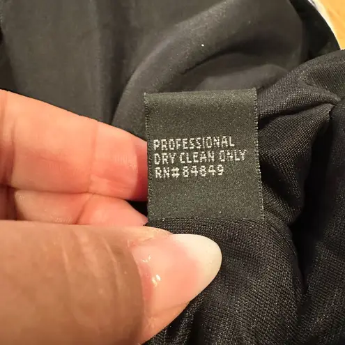 Carmen Marc Valvo BLACK SATIN BIG BOW ONE SHOULDER COCKTAIL EVENING DRESS 14