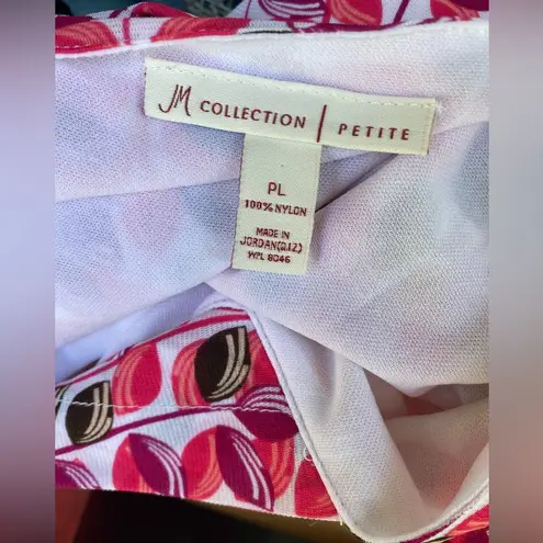 M Collection Petite PL 100% Kylon Wrinkle free square neckline short sleeve pink Size L petite