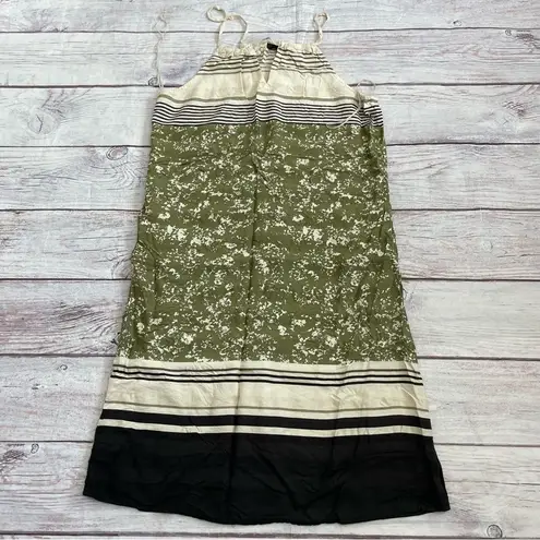 prAna Women's Parisol Midi Halter Sun Dress Olive Brown Modal Size Large