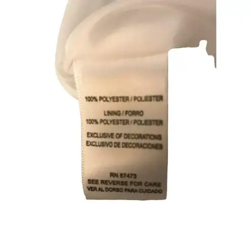 Danny & Nicole Dress Womens 6 Used Black Ivory Lined Sleeveless