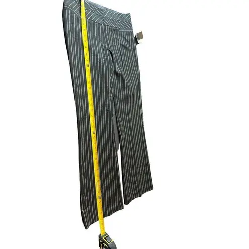 Stooshy Black White Pin Stripe Flare Career Dressy Size 7 Pants NWT