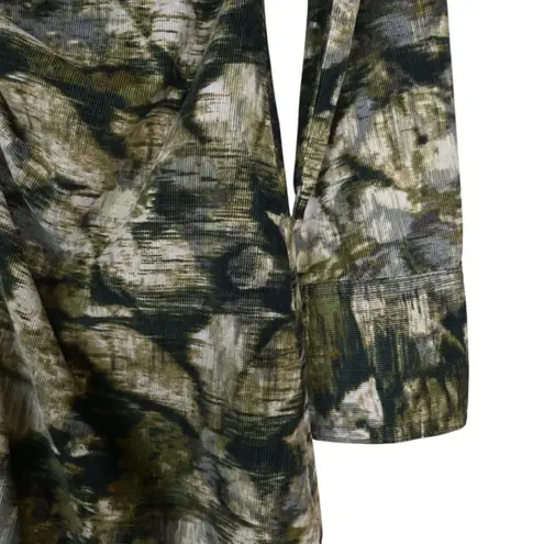 Pilcro Womens 4 Long Sleeve Green Corduroy Shirt Dress