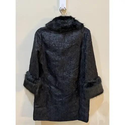 Kate Spade Metallic Black Jacquard Coat Jacket NWT Size 00