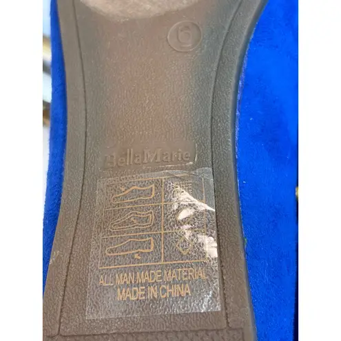 Bella Marie Royal Blue Suede Lace Up Gladiator Flats Women's Size 6 Angie 25