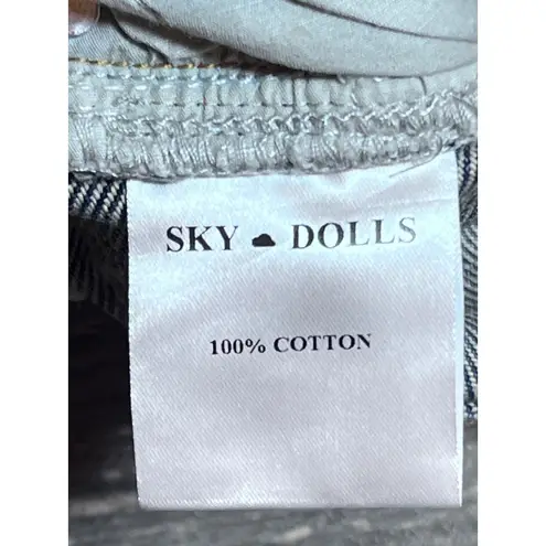 SKY DOLLS Jeans Women 28x36 TALL Wide Leg Light Wash Denim Cotton Baggy Skater Blue Size 28