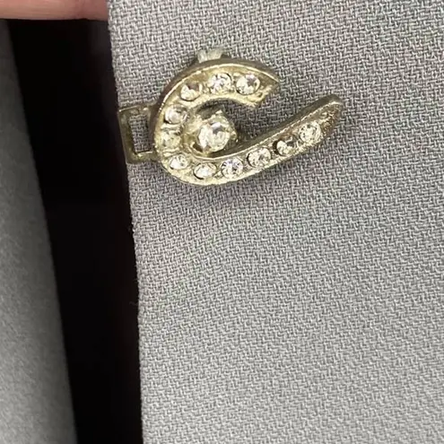 Vintage Caramia Faux Fur Trim Coat Ice Princess Gray Blue Womens 10 Medium