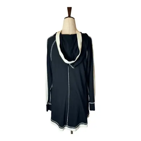 Jude Black And Ivory Hooded Full Zip Knit Emma Jacket Size M NWT Size M