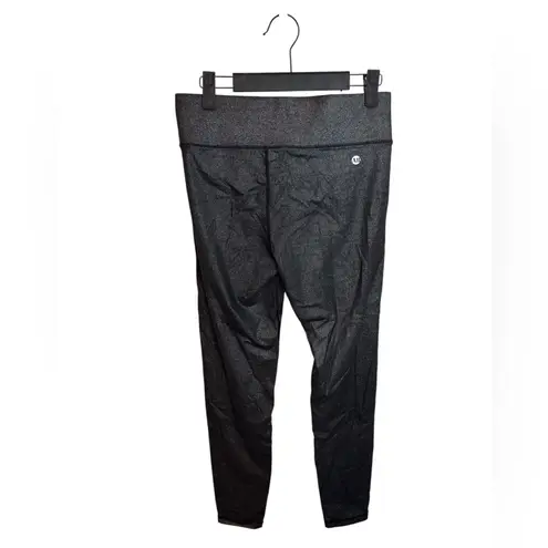 All Access Silver Metallic Glitter Leggings Size M