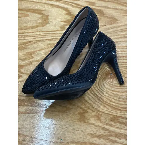 Lauren Lorraine Dazzle Women's Rhinestone Embellished Pointed Toe Heels 6.5 S16
