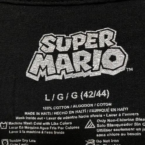 Super Mario Bros Luigi Mario Wario Waluigi Nintendo Tee L