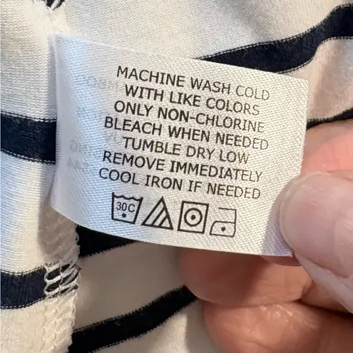 Coolibar UPF 50+ Striped Hooded Open Cardigan – Nautical White & Navy Sz S🧡