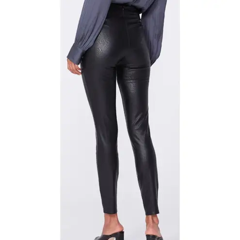 Paige  Kiana Black Vegan Leather High Waist Pants Leggings Size S NEW