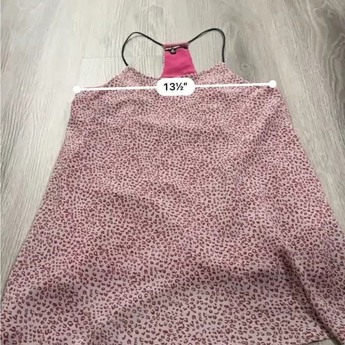 Naked Zebra  Pink Leopard Cheetah Print Sleeveless Tank Top Size S