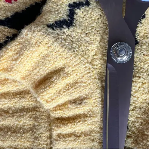 Vintage Casual Corner Wool Blend Fair Isle Sweater Womens Large Yellow Shirt Top