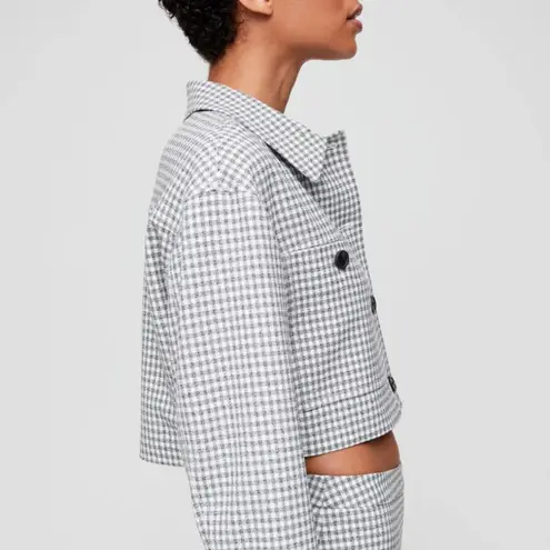 Wilfred Aritzia  Ourson Cropped Jacket Gingham Check Size Small‎