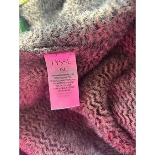 Lysse Cabin Faux Mink Long Coat Chevron Women’s Size Large/Extra large Pockets