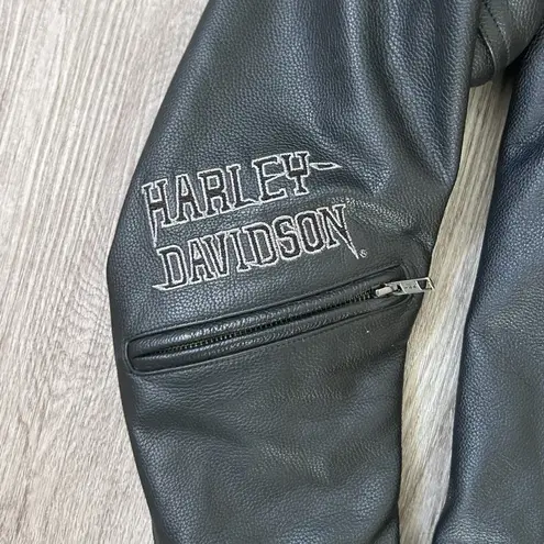 Harley Davidson Jacket Mens Large Skull Leather Biker Motorcycle 97037