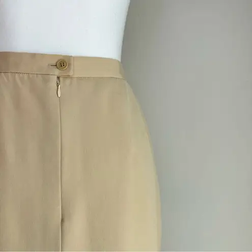 Vintage Escada Margaretha Ley Wool Pencil Skirt High Waist Cream Designer Small