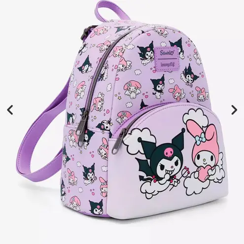 Lounge Fly NWT Sanrio Kuromi and My Melody mini Backpack purple purse bag