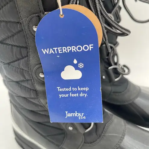 Jbu JAMBU & CO Lorina Boots Size 10 Faux Fur Black Waterproof Memory Foam NWT