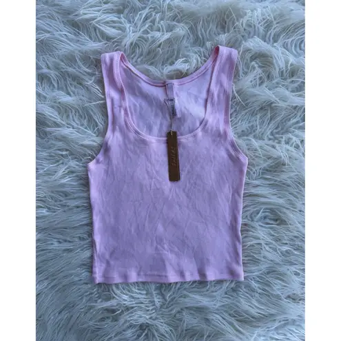 SKIMS Cotton Rib Tank Cherry Blossom Size Large