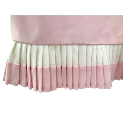 WHY DRESS Pink With Size Medium Accordion Pleated Back Zip Girly Feminine