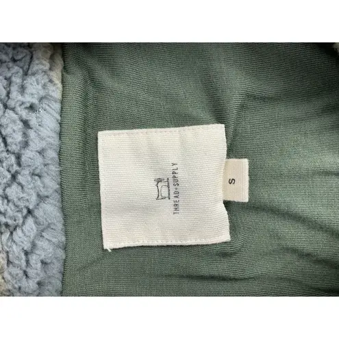 Thread Supply Camo Sherpa Fleece Half Zip Pullover Top Green Camouflage Small Size undefined