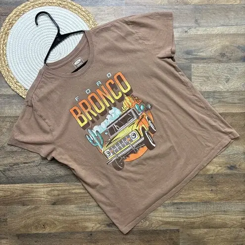 Ford Bronco Graphic Tee Womens XL Brown Short Sleeve T