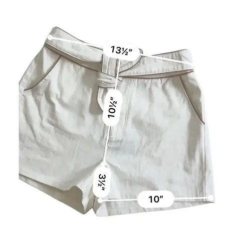 Ralph Lauren Le lis ivory denim tie shorts