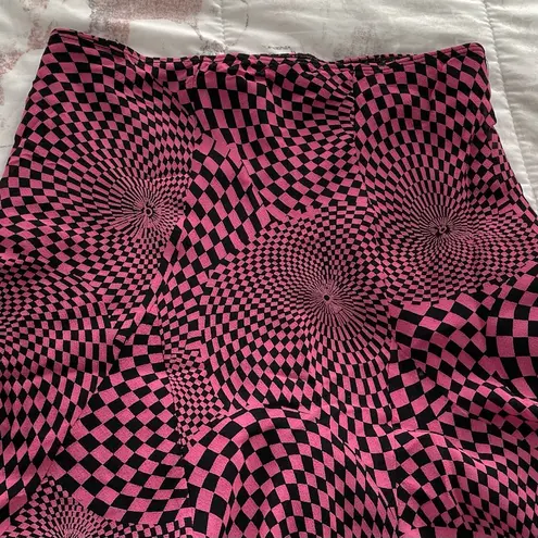 An’ge Paris dark pink & black geometric A