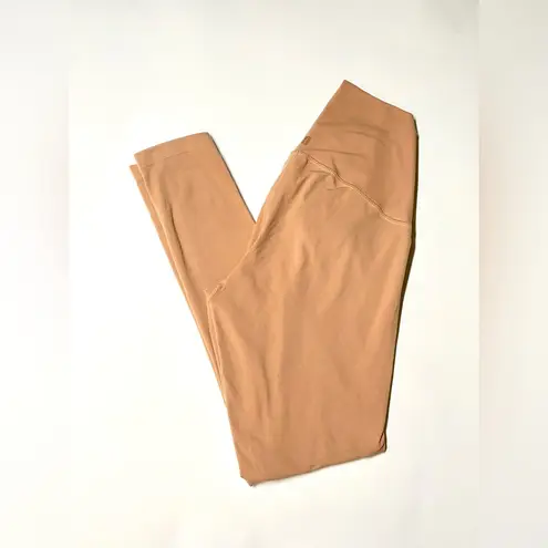 We Wore What high waist lace-up peach/tan leggings size/S