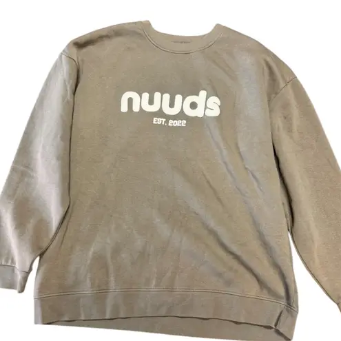 Nuuds Birthday Edition Mocha Sweatshirt XXL Limited Release Rare Crewneck in EUC Brown