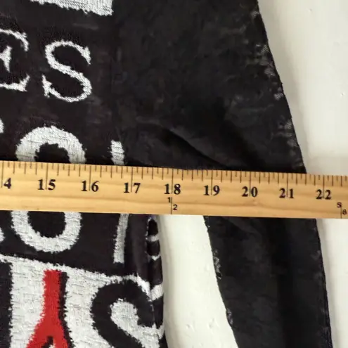 Mishca Dress Y2k City Small Black White Red Long Sleeve Lace Yes Print Dress