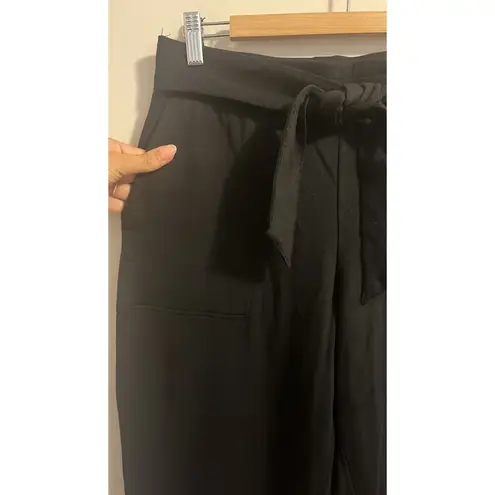 Summersalt NWT The Softest French Terry Tie Waist Pant in Black Pockets sz. L