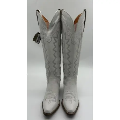 Dingo Knee High Western Boot in White Leather – Size 7 New