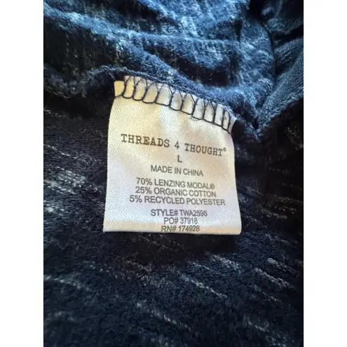 Threads 4 Thought Pullover Top Heathered Knit Tunic Long Sleeve Blue Size Large - Image 5