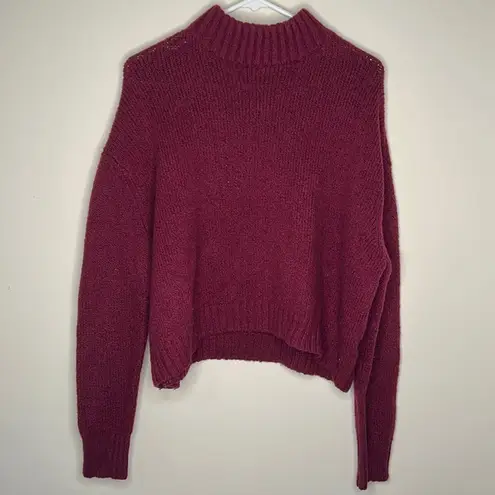 American Eagle  sweater XL women's‎ long sleeve knit burgundy thick warm