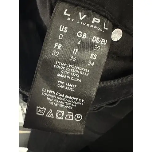 Liverpool LVPL by Black Wash Jeans Womens Size 0 The Crop Embroidered Western