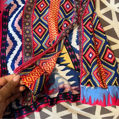 Ashley Stewart Colorful Chiffon Printed Flutter Bell Sleeve Boxy Crop Top 16