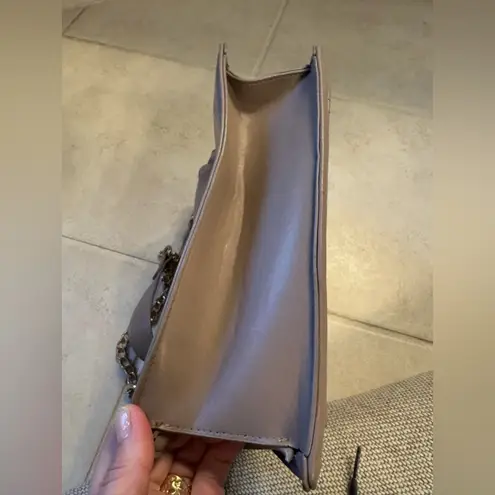 Badgley Mischka Quilted Crossbody Shoulder Gold Chain Taupe Bag